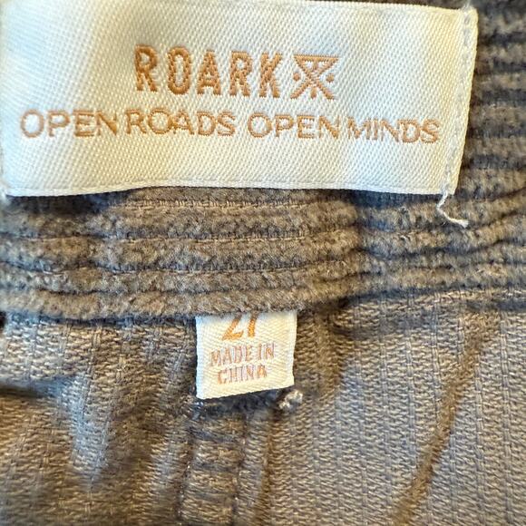 Women's Roark Tan Corduroy Plated Front Wide Leg Cargo Pant Size 27 NEW - Picture 3 of 10
